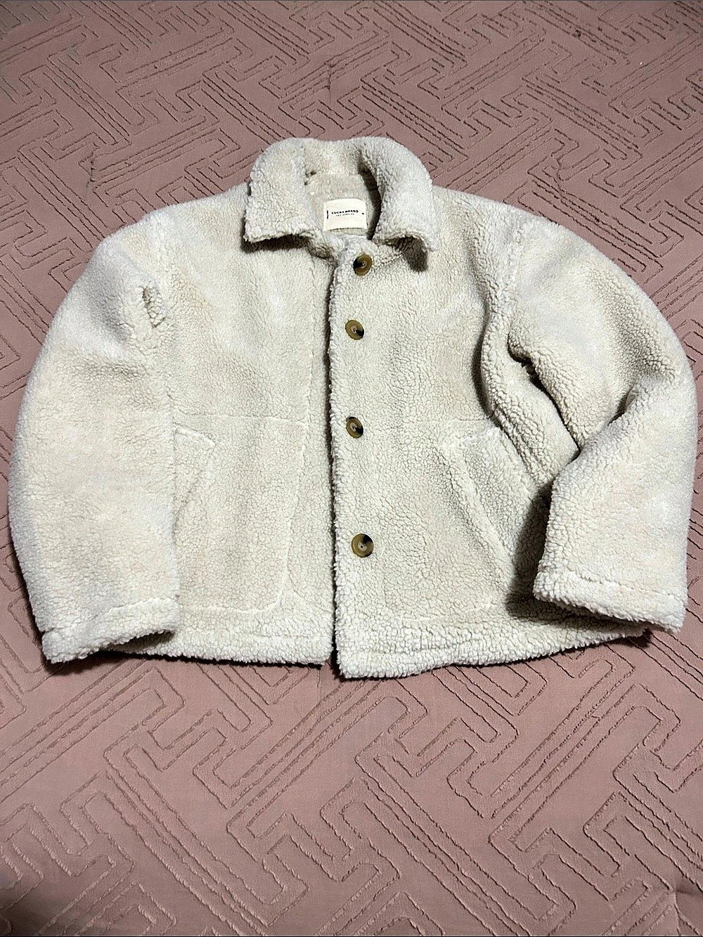 Lucky Brand Teddy Jacket in Cream